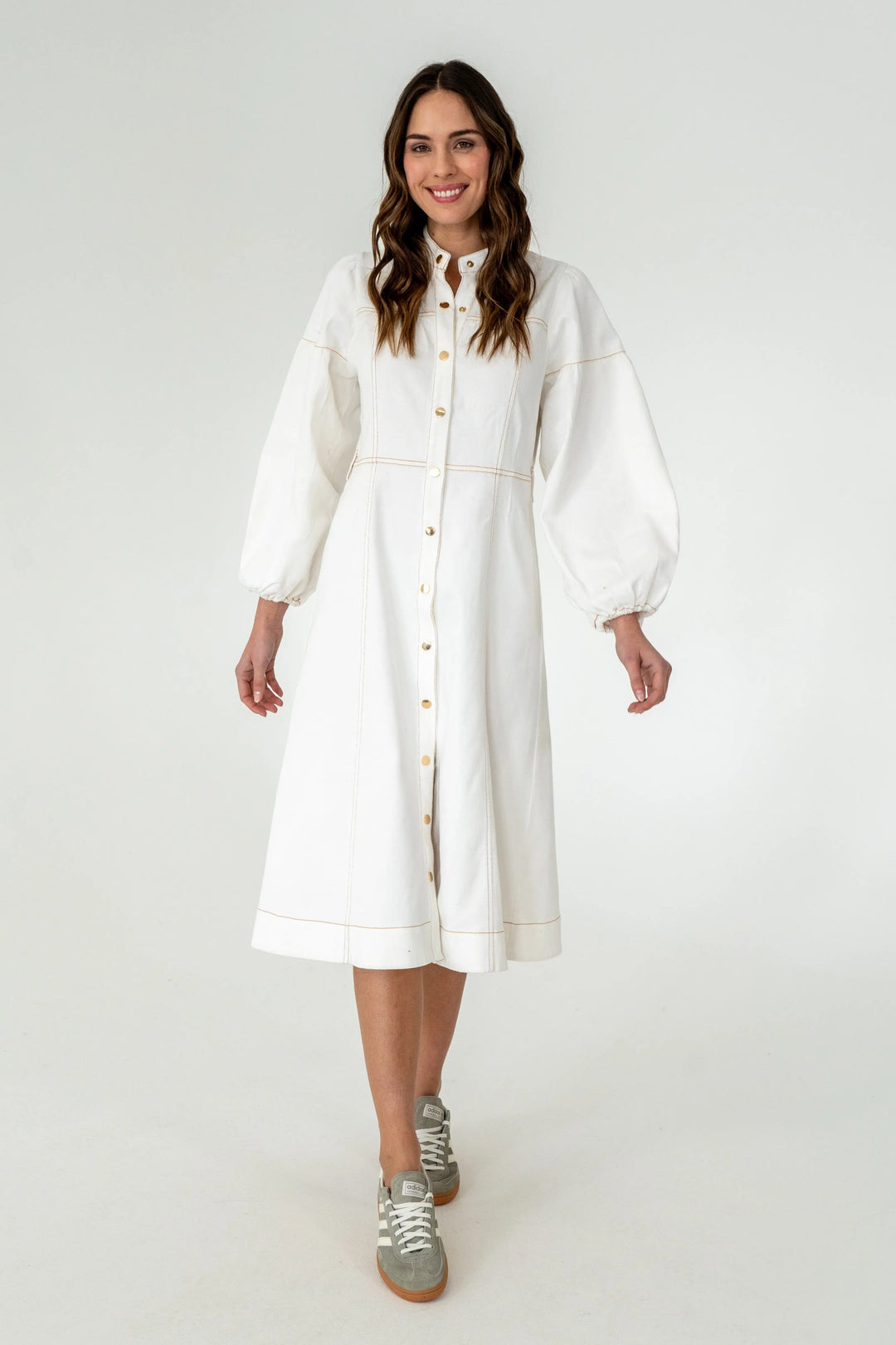 Berkeley Denim Dress - Chalk