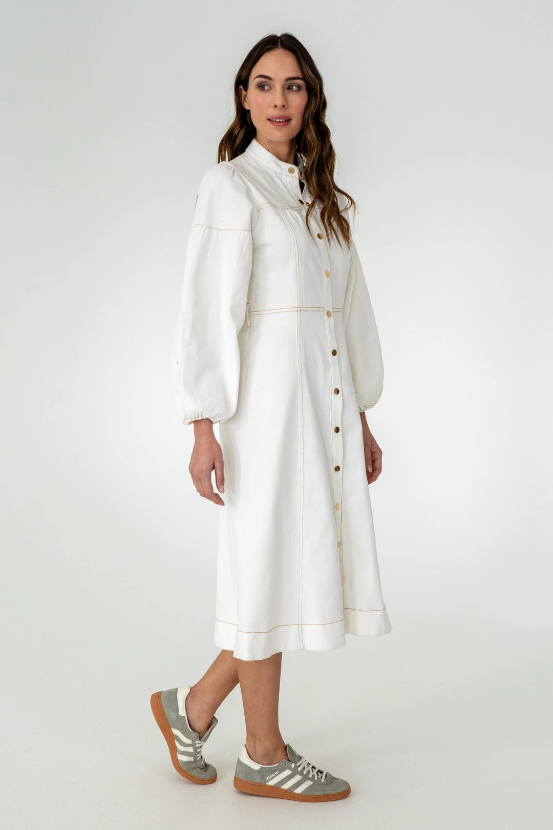 Berkeley Denim Dress - Chalk