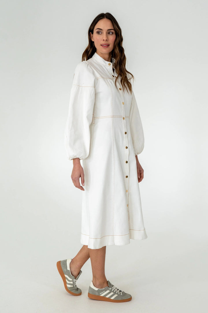 Berkeley Denim Dress - Chalk