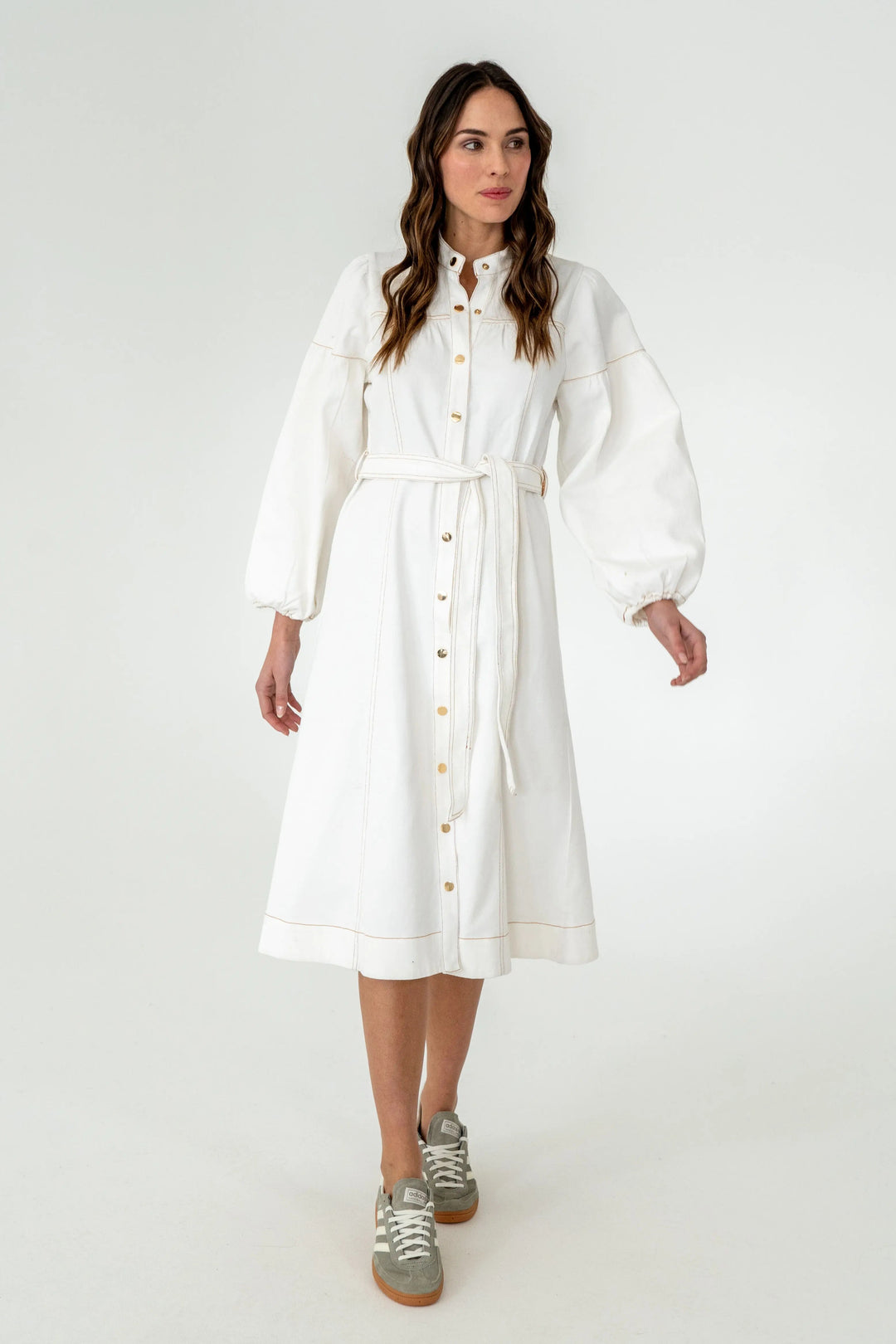 Berkeley Denim Dress - Chalk
