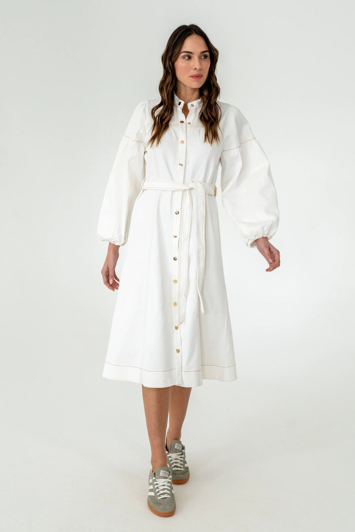 Berkeley Denim Dress - Chalk