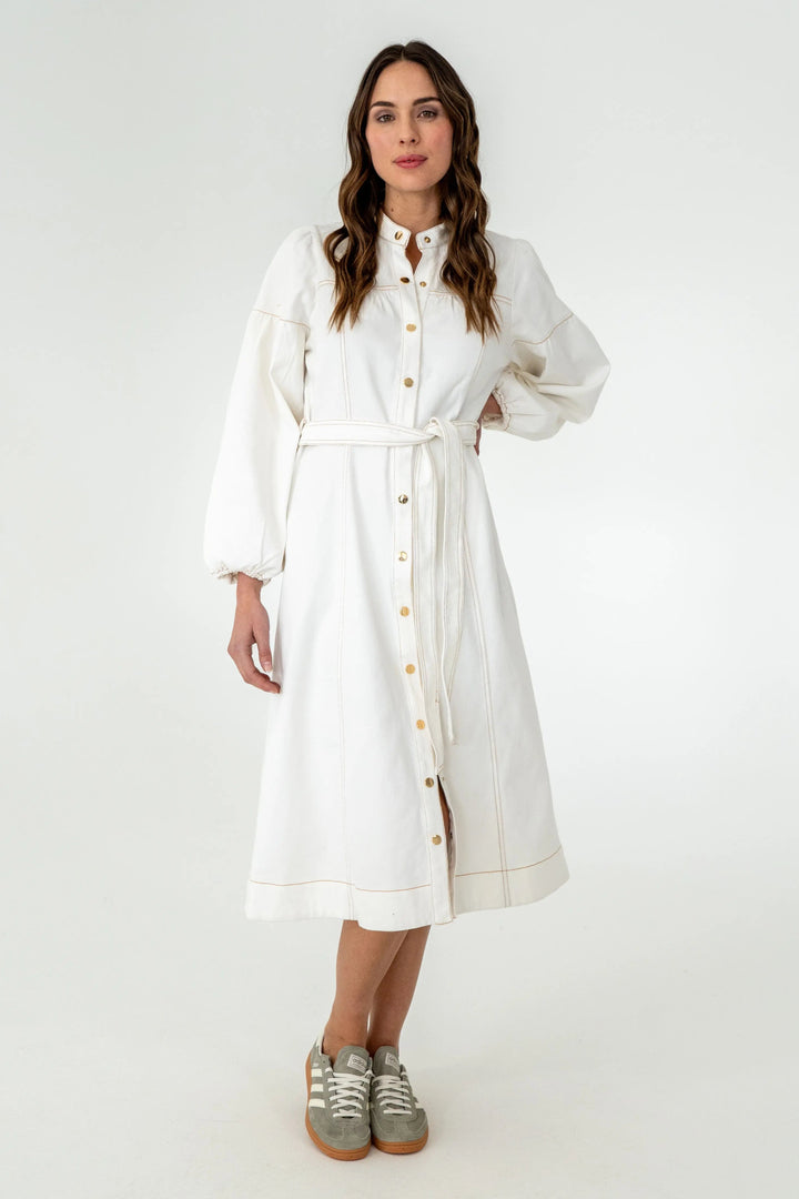Berkeley Denim Dress - Chalk