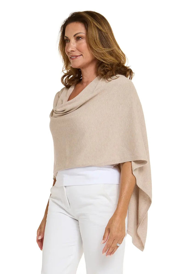 Esperance & Co Cotton Cashmere Topper Biscotti