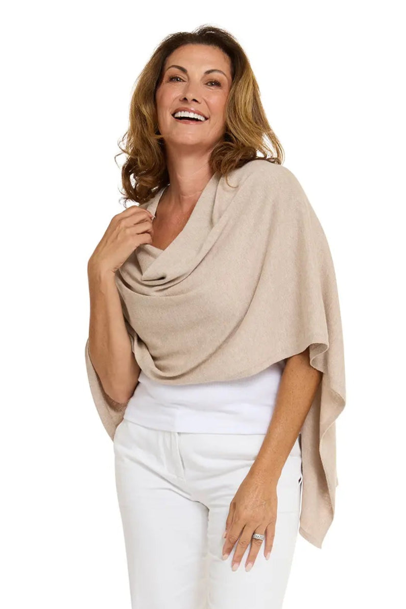 Esperance & Co Cotton Cashmere Topper Biscotti