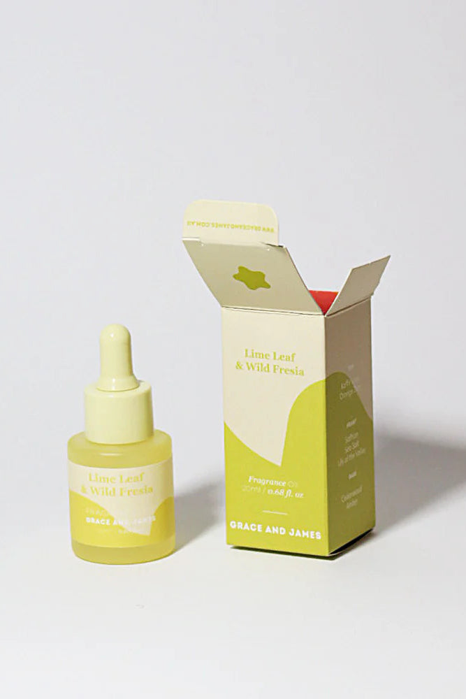Yellow bottle and box with 'Grace and Janes' branding on a white background