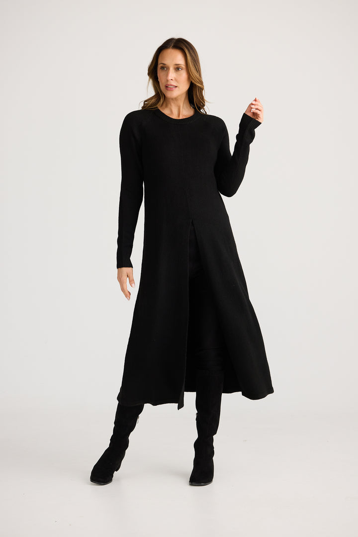 Dandelion Long Knit Top -  Black