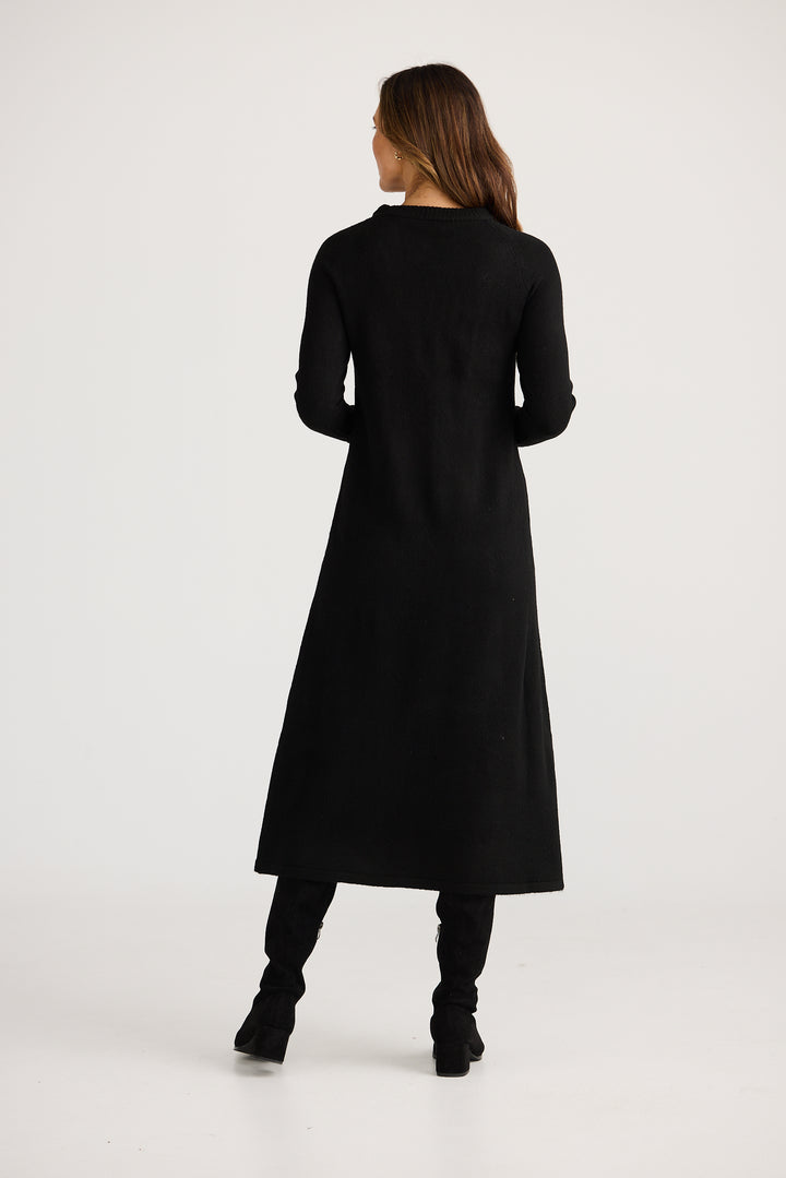 Dandelion Long Knit Top -  Black