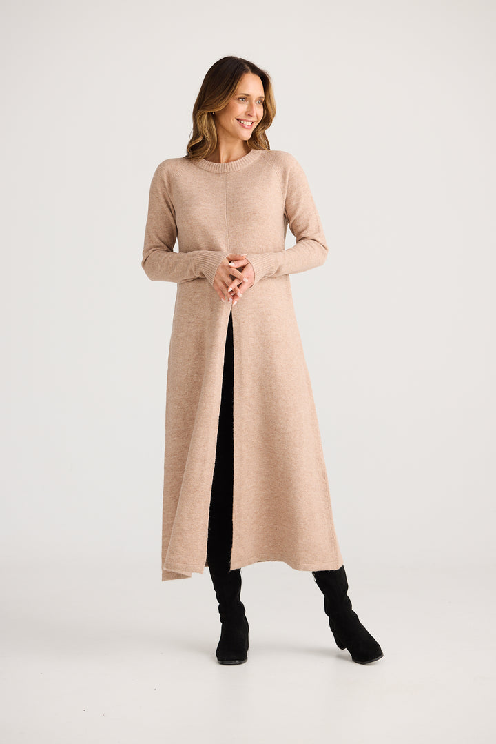 Dandelion Long Knit Top -  Fawn
