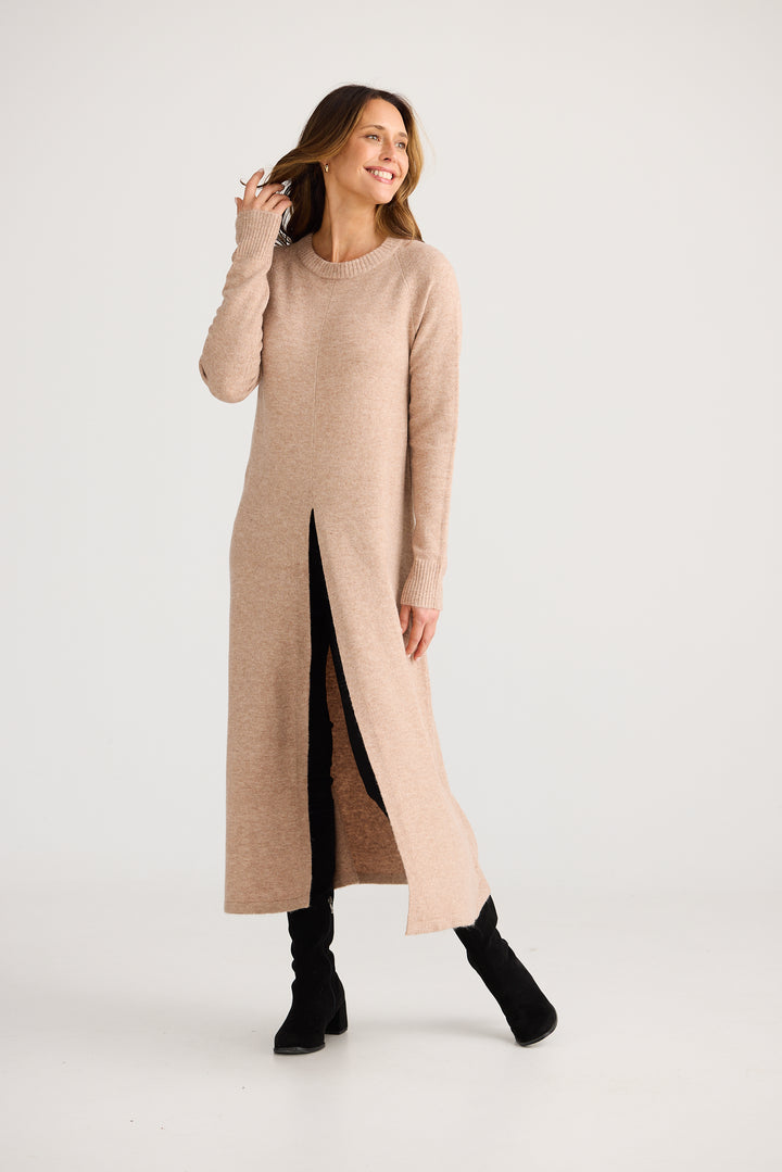 Dandelion Long Knit Top -  Fawn