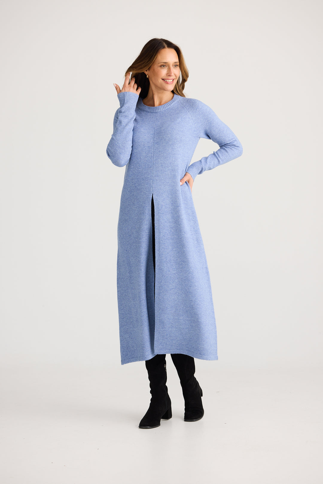 Dandelion Long Knit Top -  Powder Blue