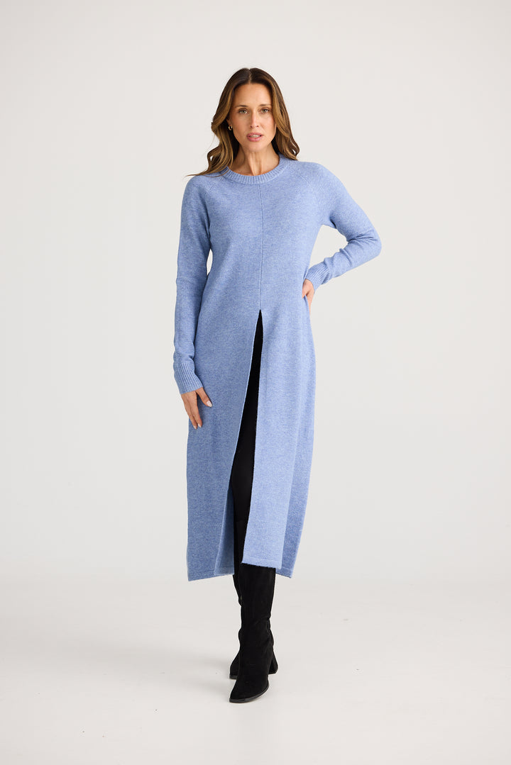 Dandelion Long Knit Top -  Powder Blue