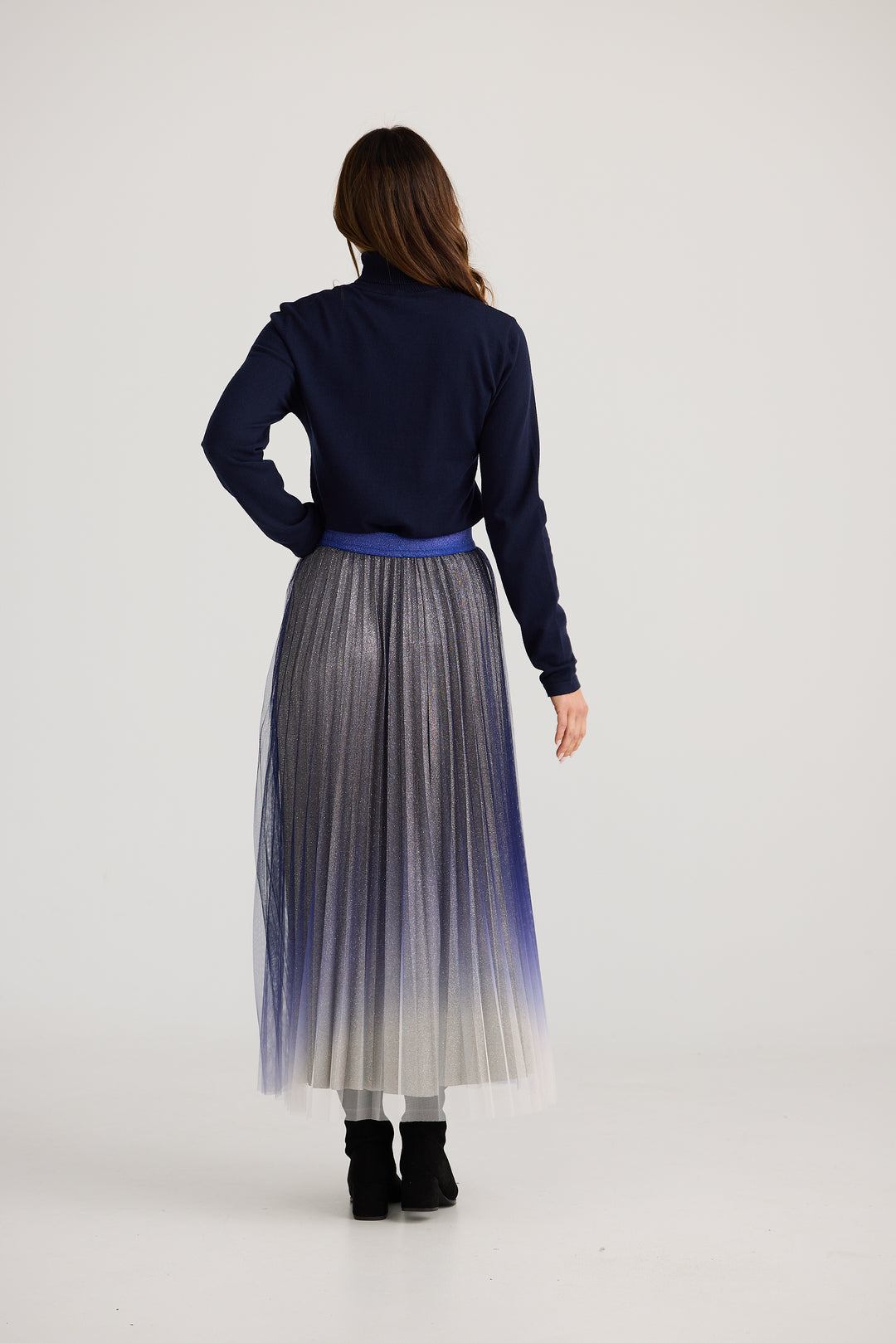 West End Skirt - Navy Ombre