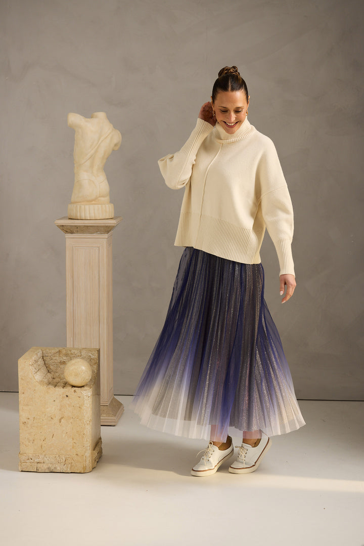 West End Skirt - Navy Ombre