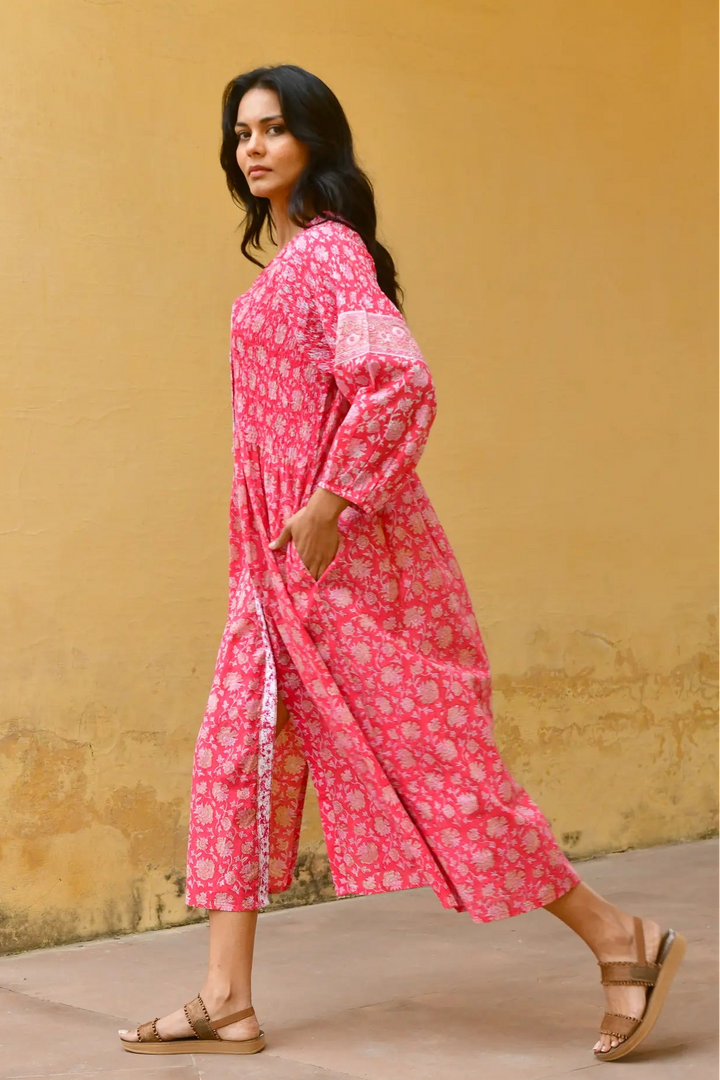 Azure & Indigo Camillia Maxi Dress Cherry