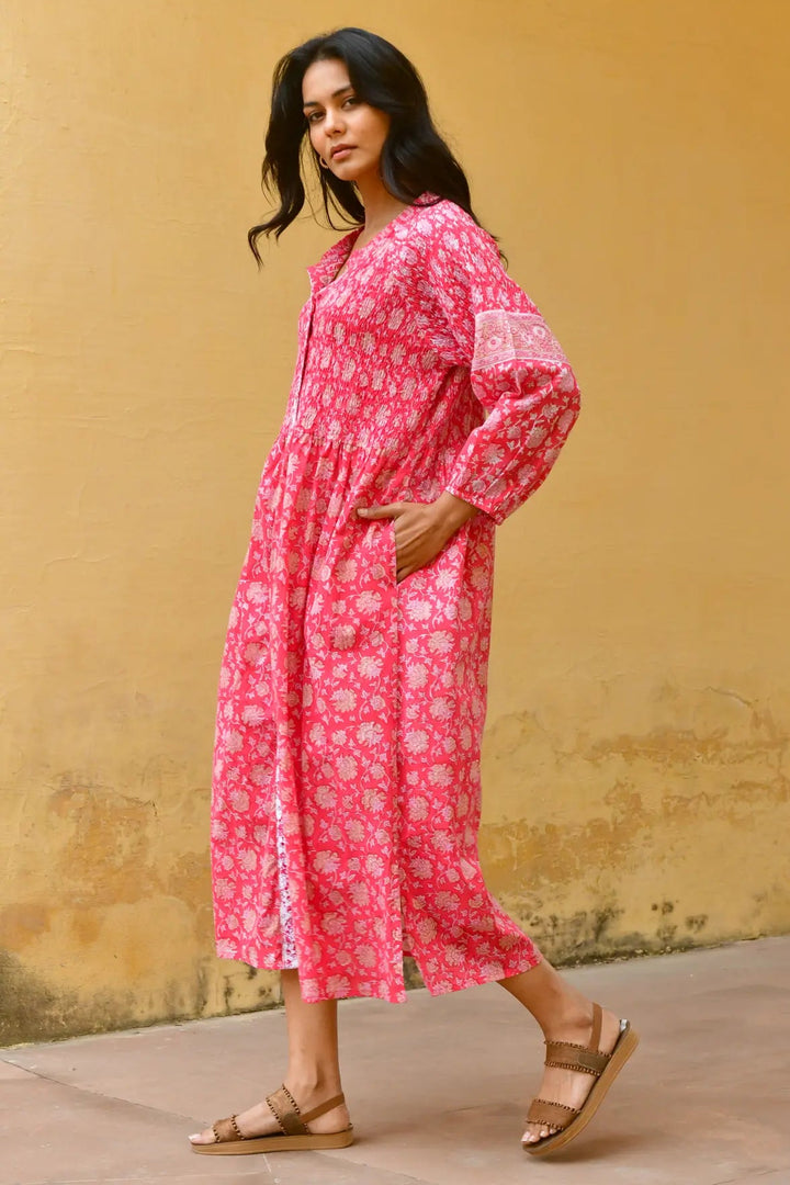 Azure & Indigo Camillia Maxi Dress Cherry