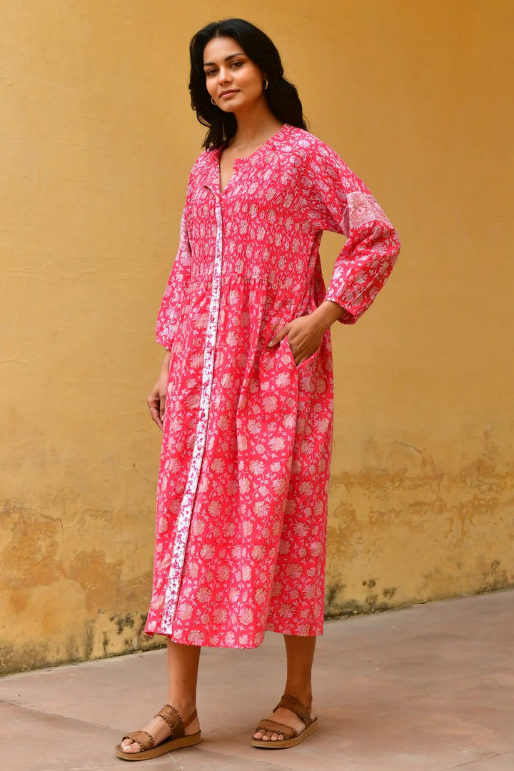 Azure & Indigo Camillia Maxi Dress Cherry