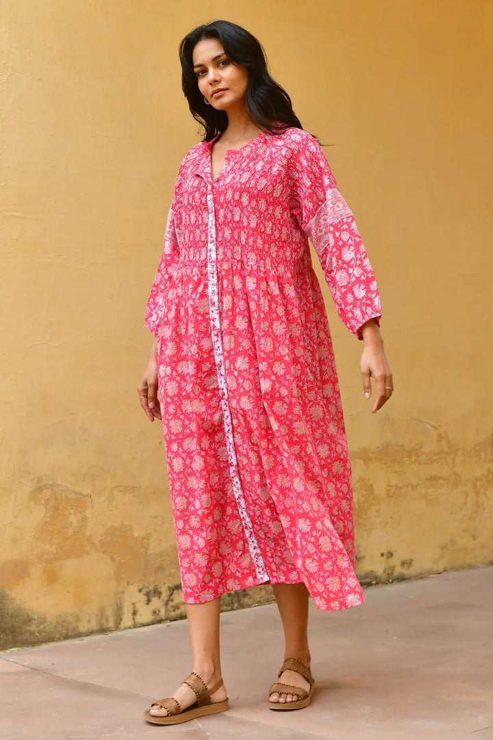 Azure & Indigo Camillia Maxi Dress Cherry