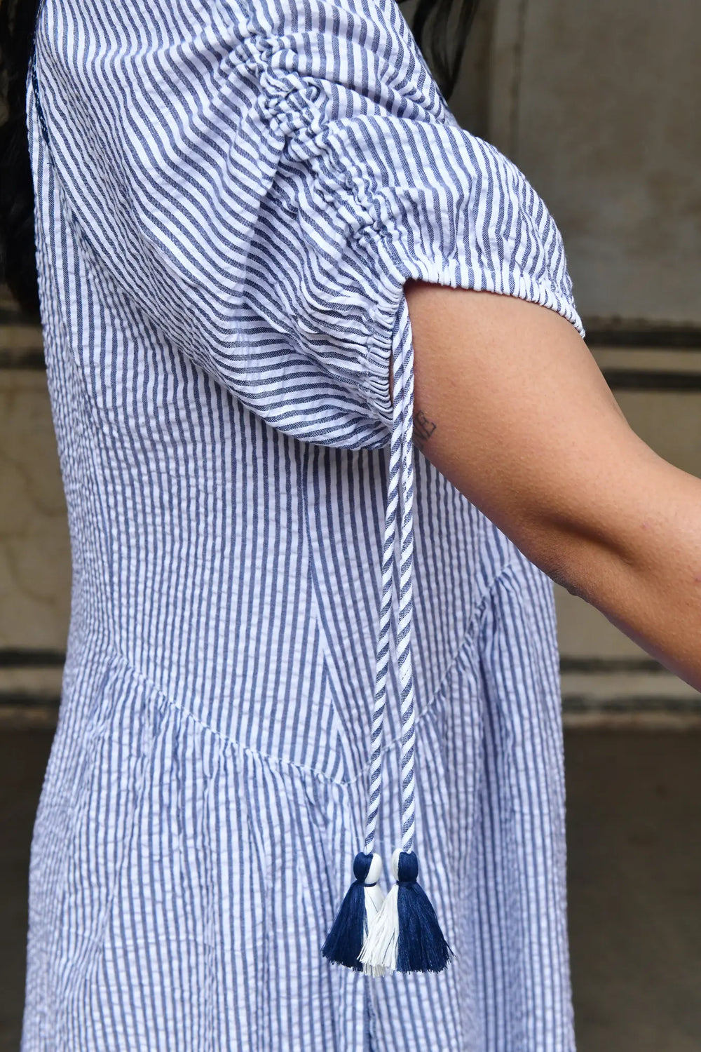 Azure & Indigo Capri Midi Blue