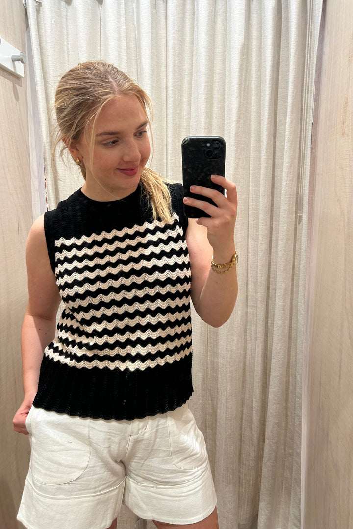 Bonde Tank Knit - Black/Ivory