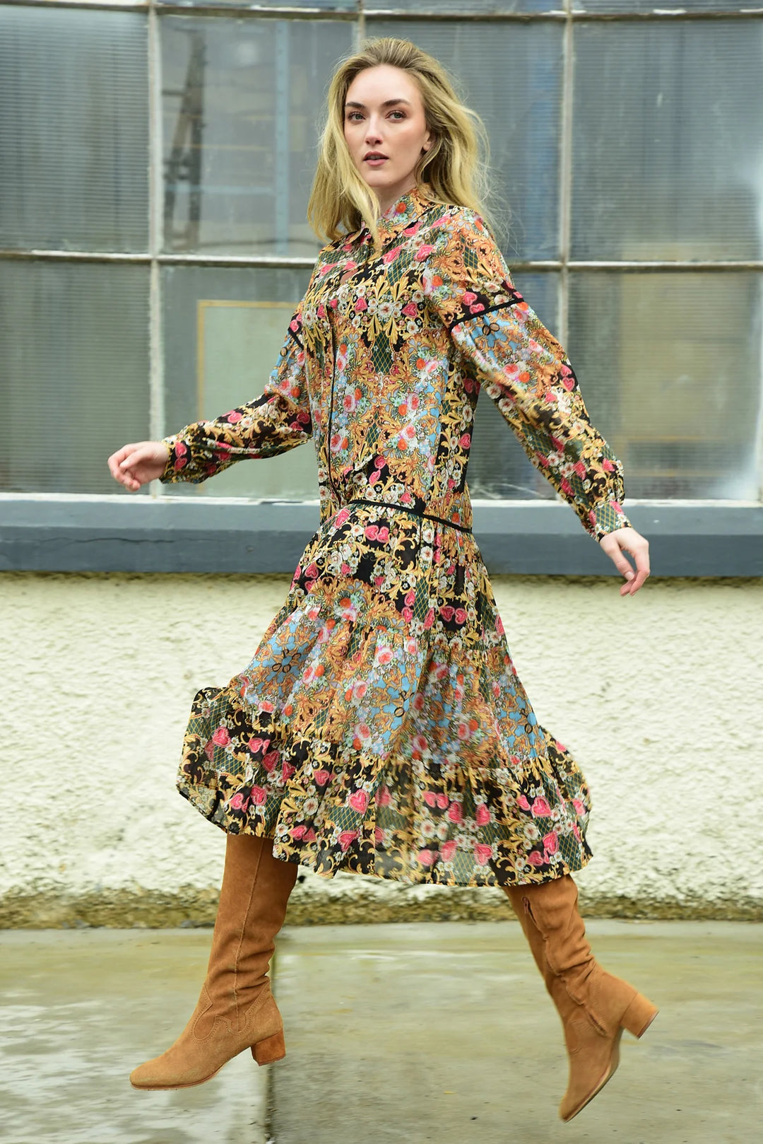 Candy Corner Dress -  Black