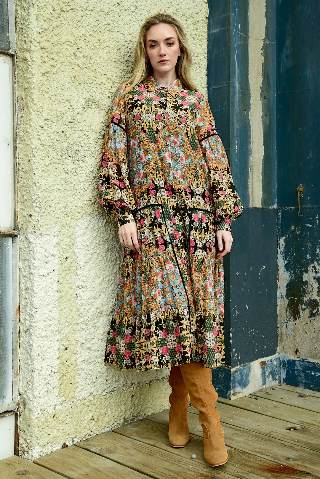 Candy Corner Dress -  Black