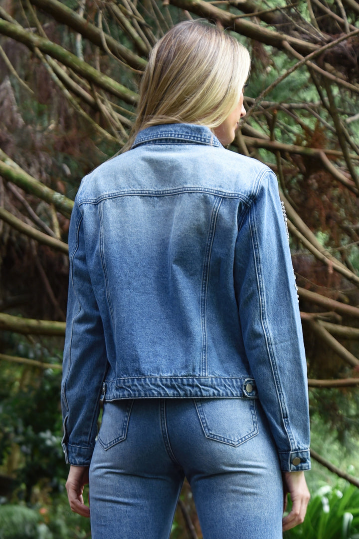 Diamond Bling Jacket - Denim Blue