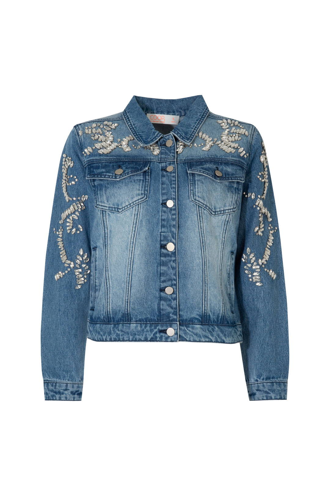 Diamond Bling Jacket Denim Blue