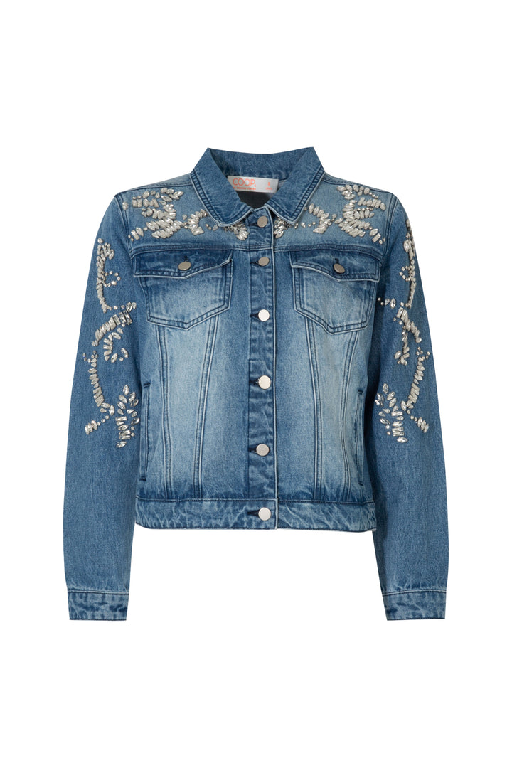 Diamond Bling Jacket - Denim Blue