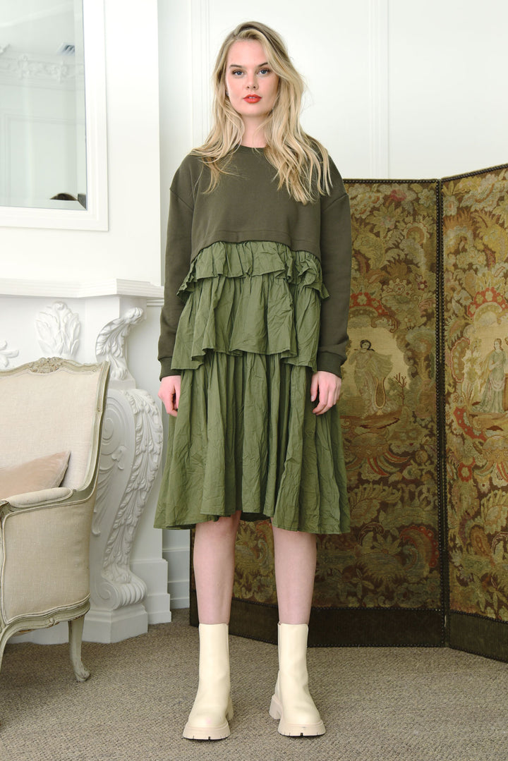 Double Down Dress - Khaki