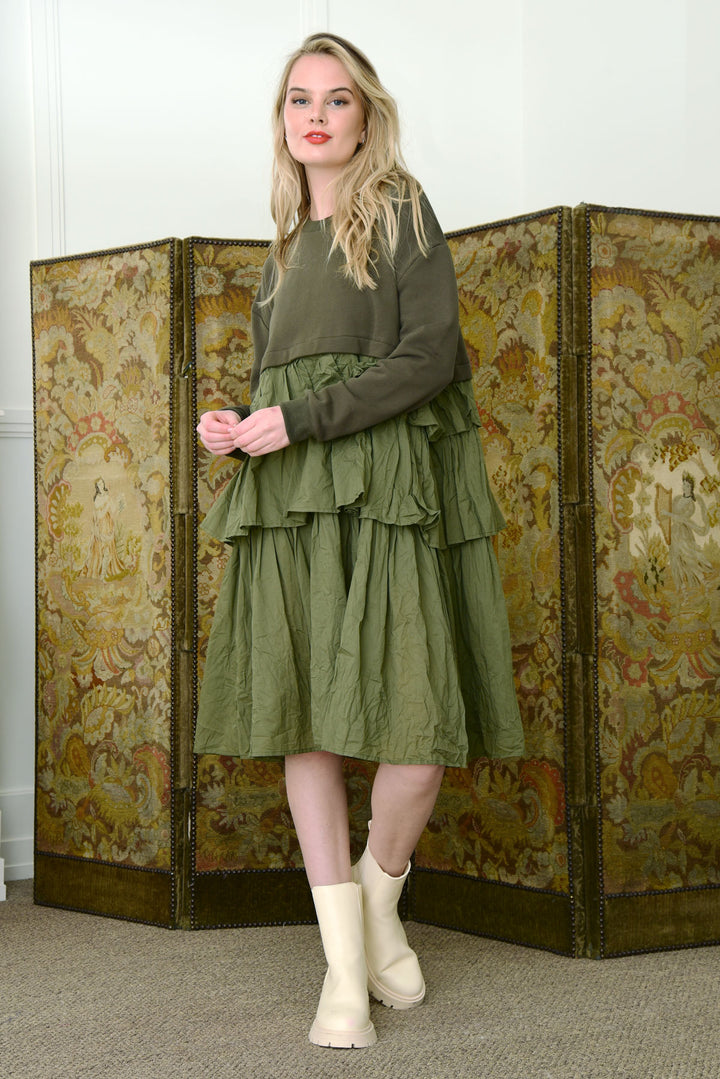 Double Down Dress - Khaki