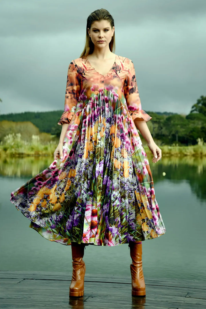 Trick Or Pleat Dress - Chin Up Buttercup