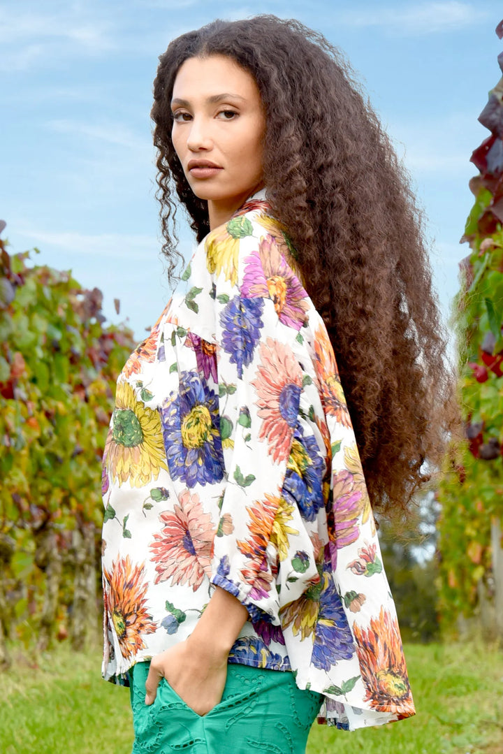 Hold Me Frill Me Shirt - Sunset Floral