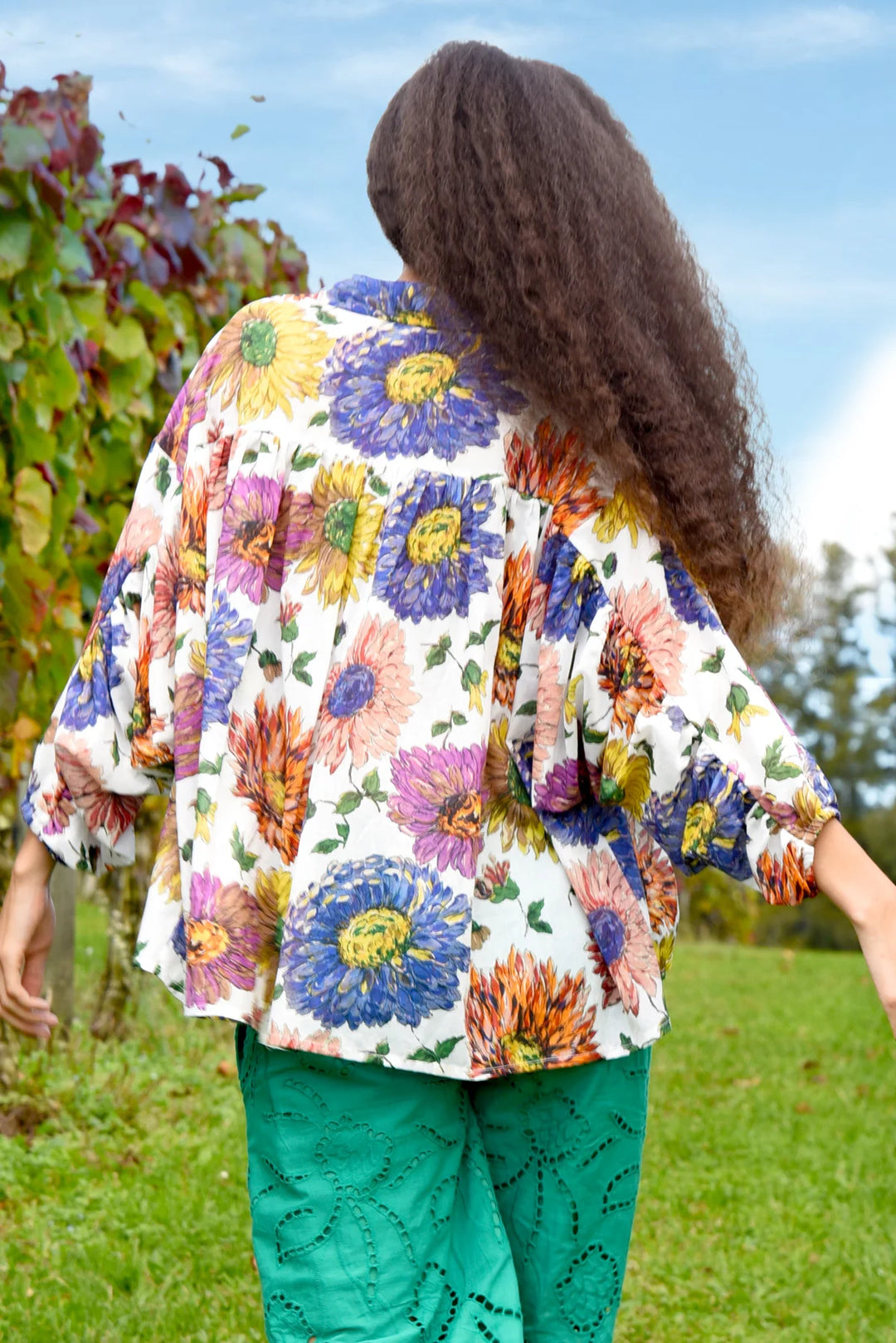 Hold Me Frill Me Shirt - Sunset Floral