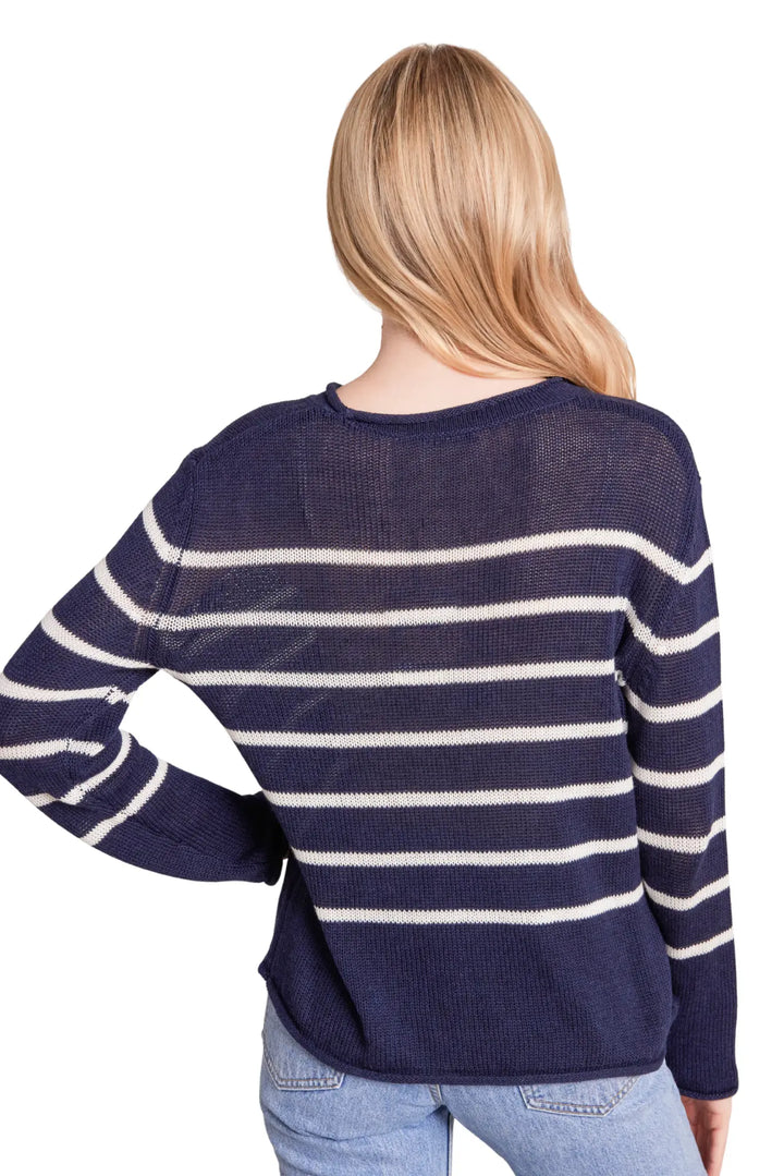Esperance & Co Cotton Cashmere Crew Knit Abyss White