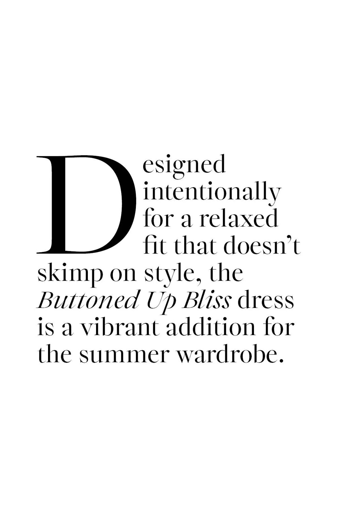 Buttoned Up Bliss Dress - Blue Aloha