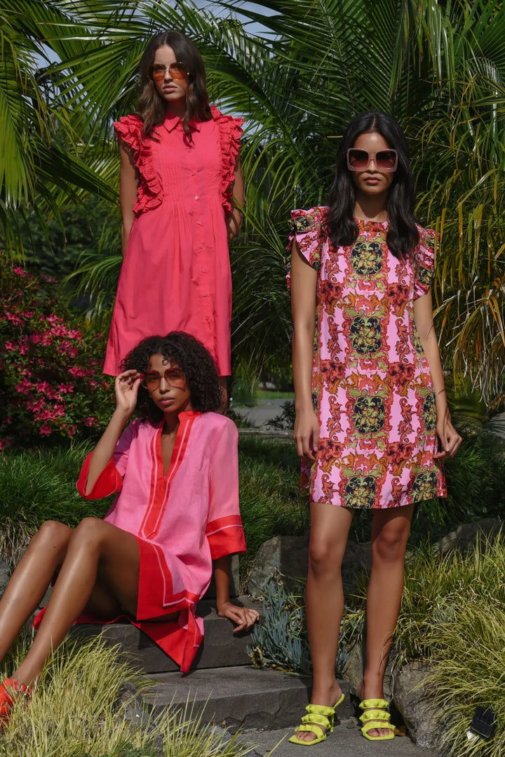 Edge of Glory Tunic - Pink Red