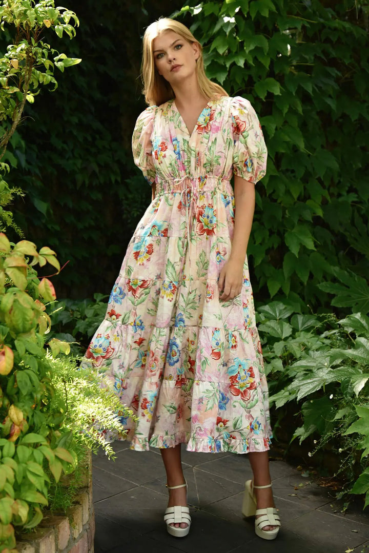 Ruche Around Dress - Garden Party