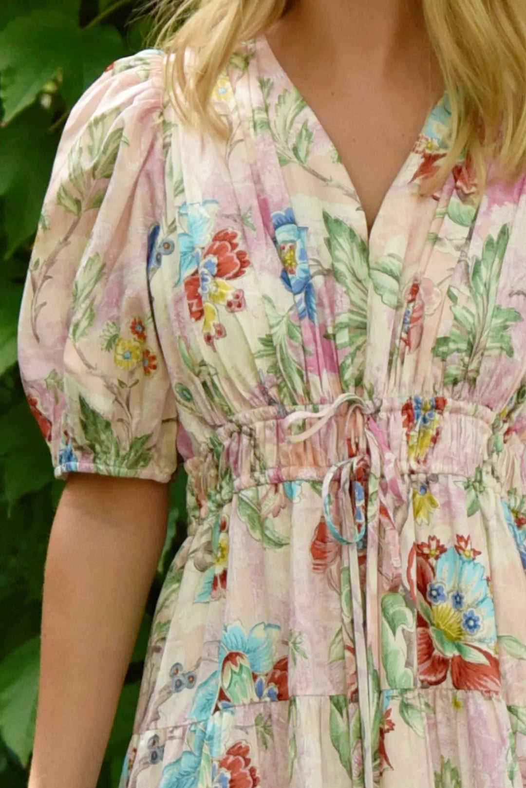 Ruche Around Dress - Garden Party