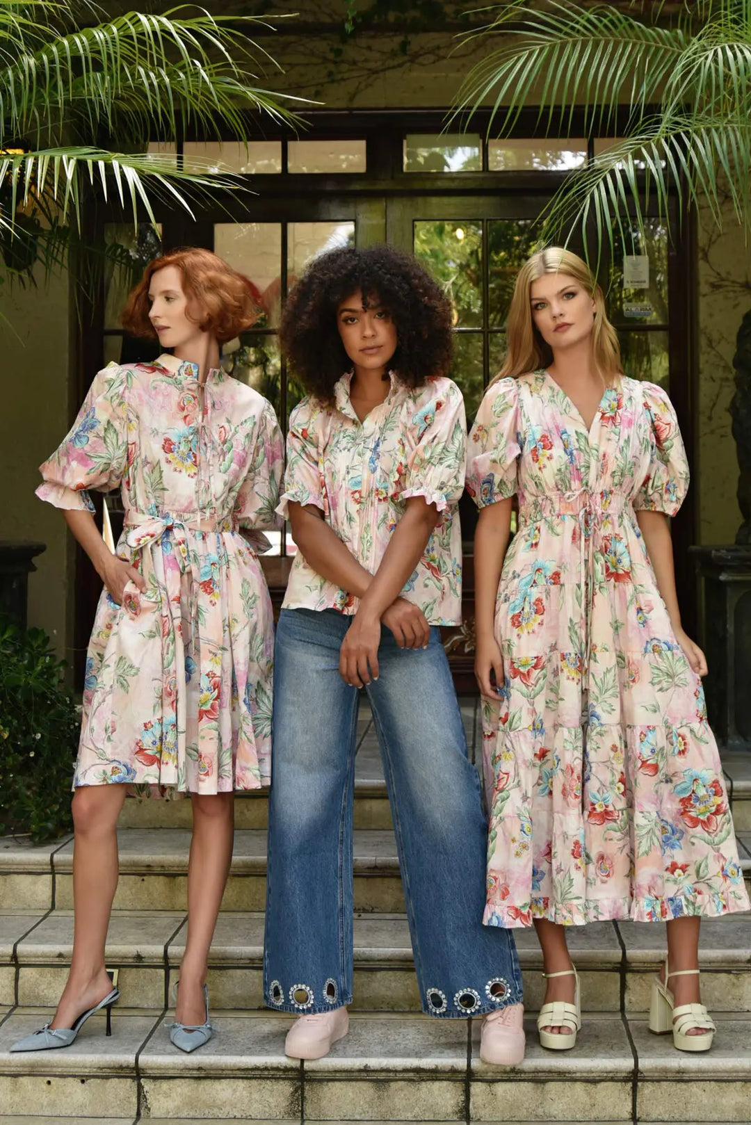 Ruche Around Dress - Garden Party