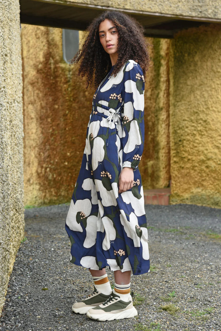 Ruche With It Dress - Navy