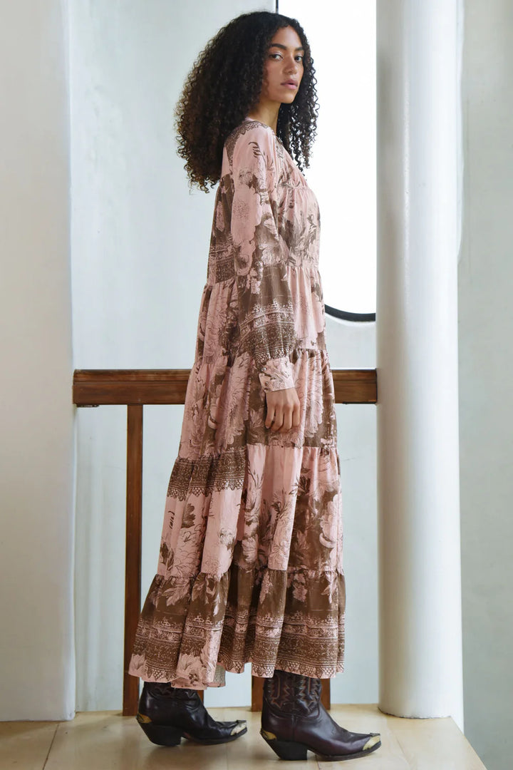 Sway All Day Dress - Pink/Brown