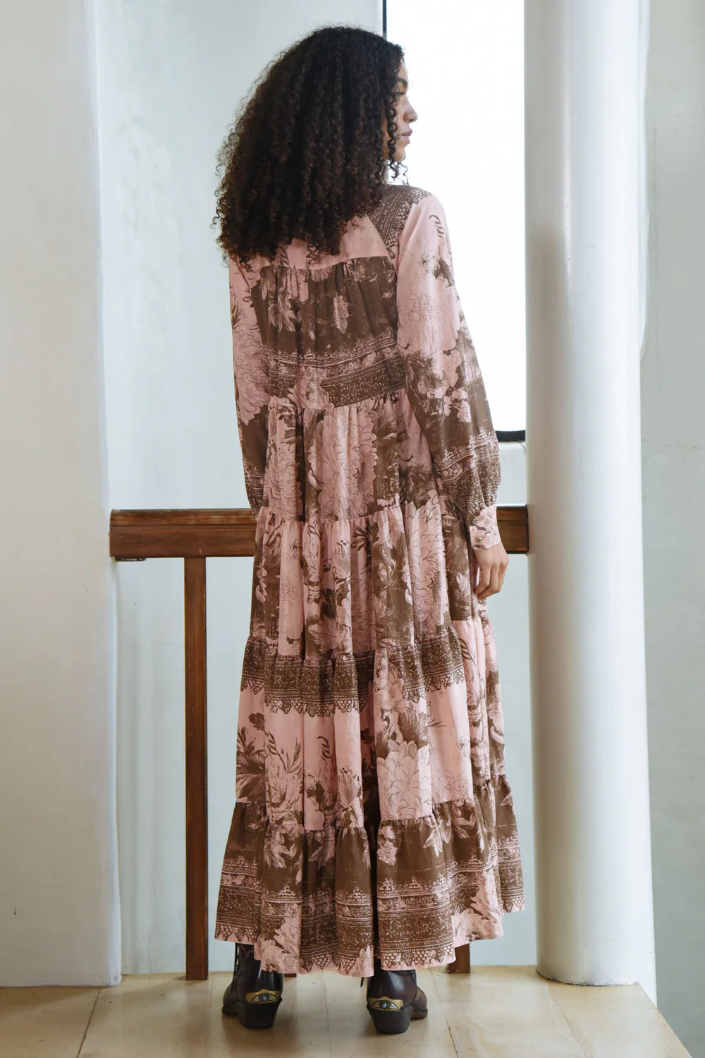 Sway All Day Dress - Pink/Brown