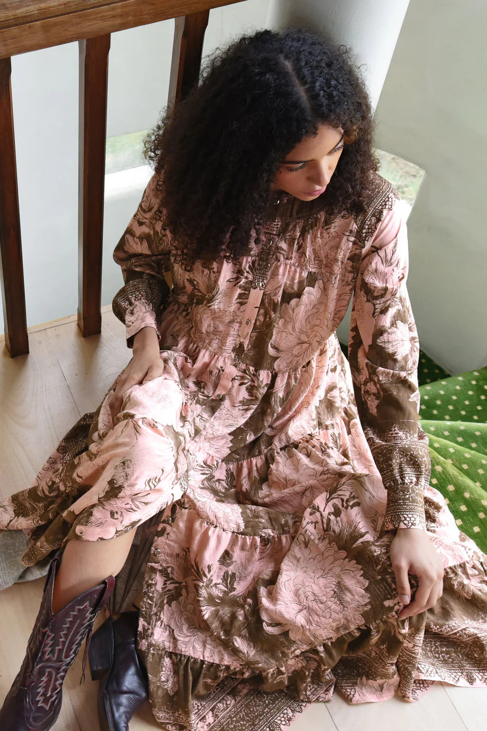 Sway All Day Dress - Pink/Brown