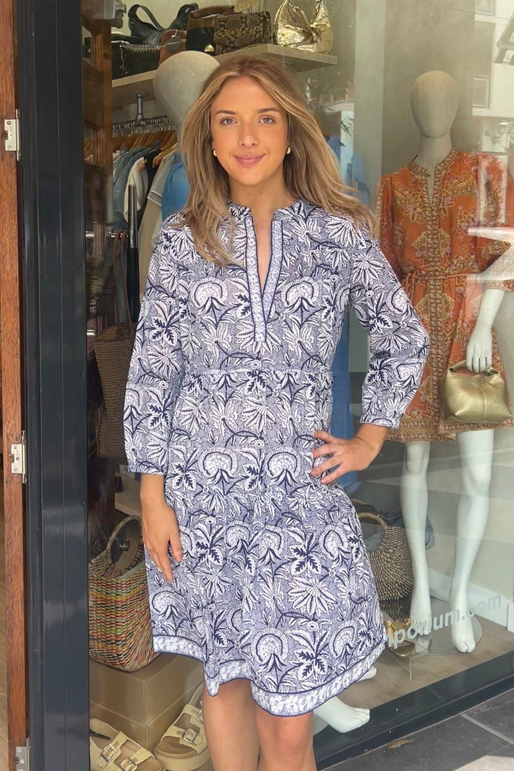 Cottesloe Midi Dress - Malt Navy
