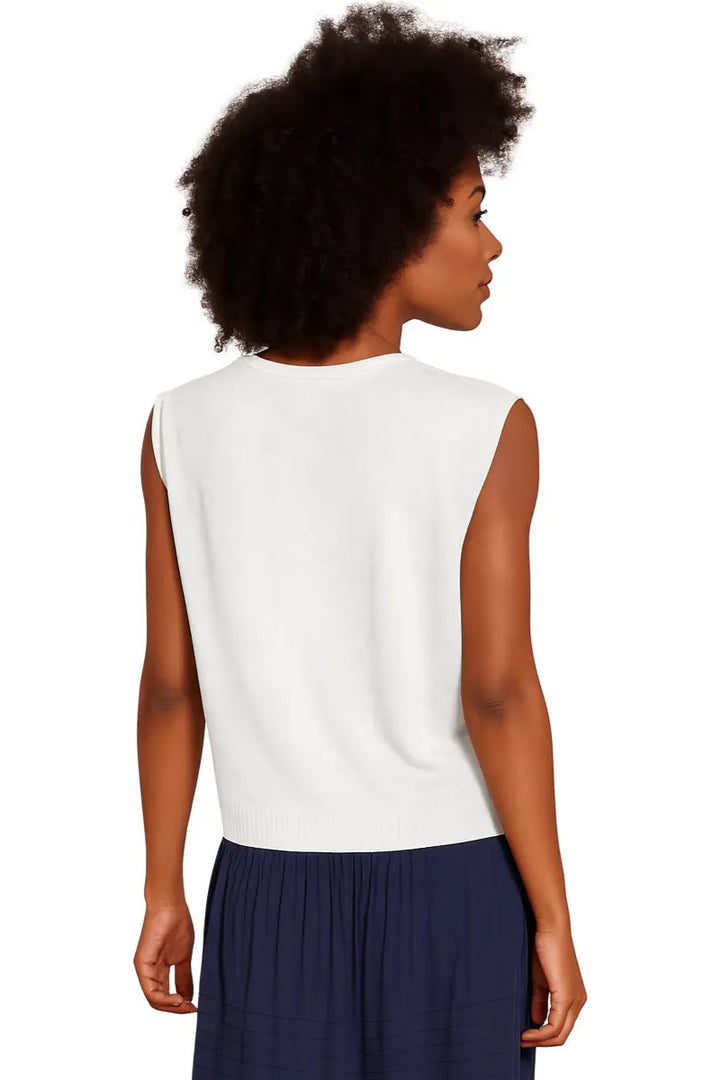 Esperance & Co Cotton Linen Blend Tank Vanilla