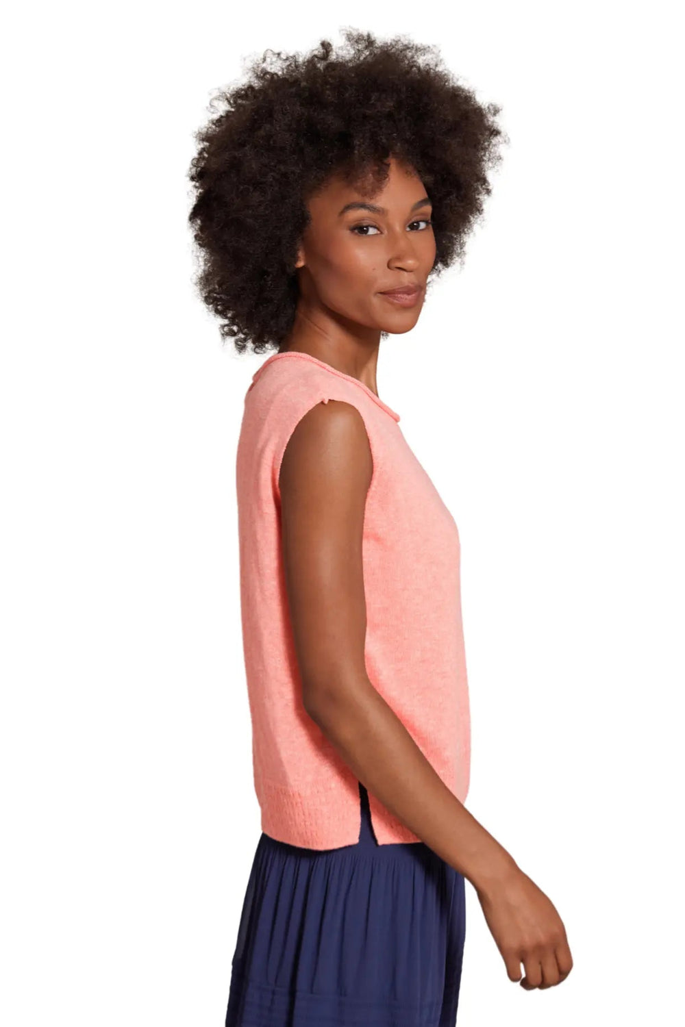 Esperance & Co Cotton Linen Blend Tank Guava