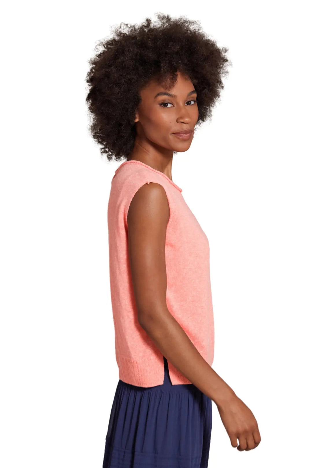 Esperance & Co Cotton Linen Blend Tank Guava