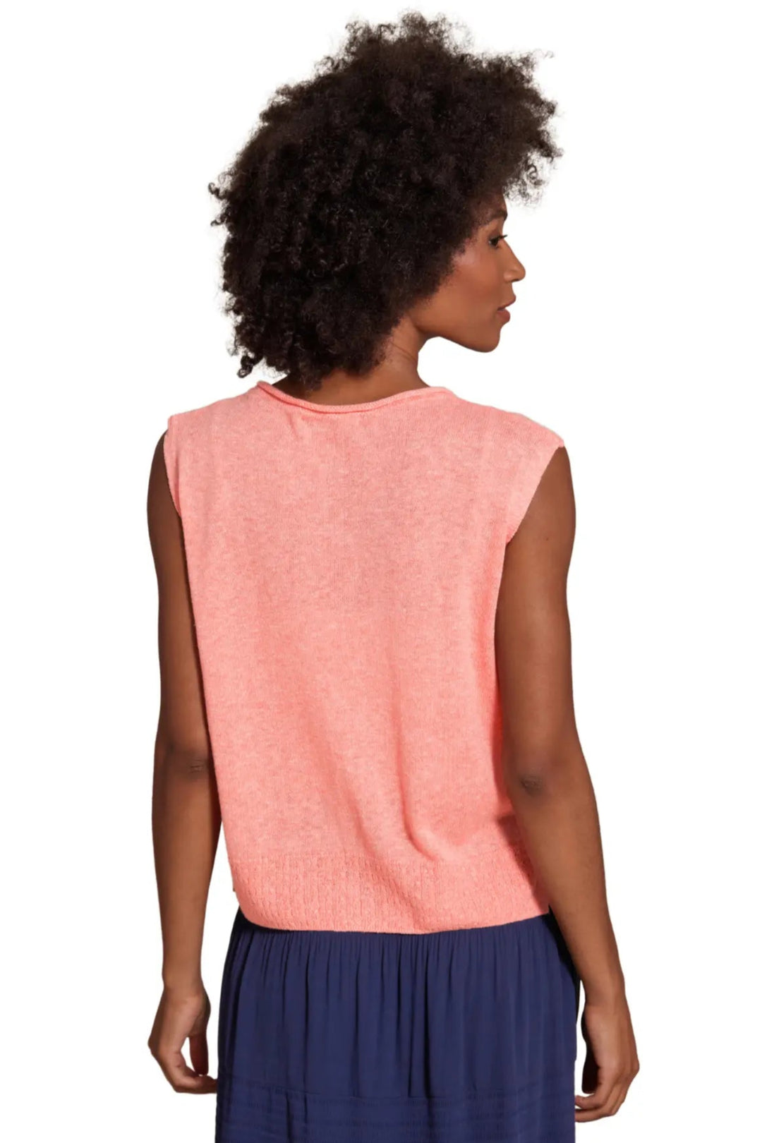 Esperance & Co Cotton Linen Blend Tank Guava