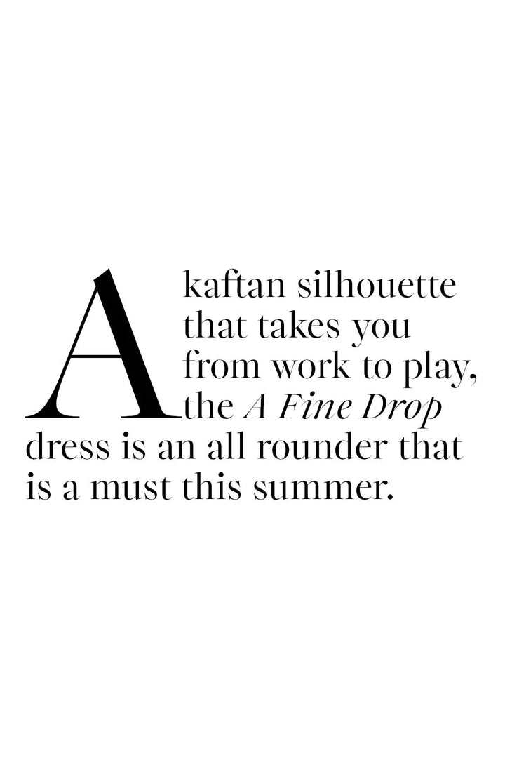 A Fine Drop Dress - Bloom Town Linen