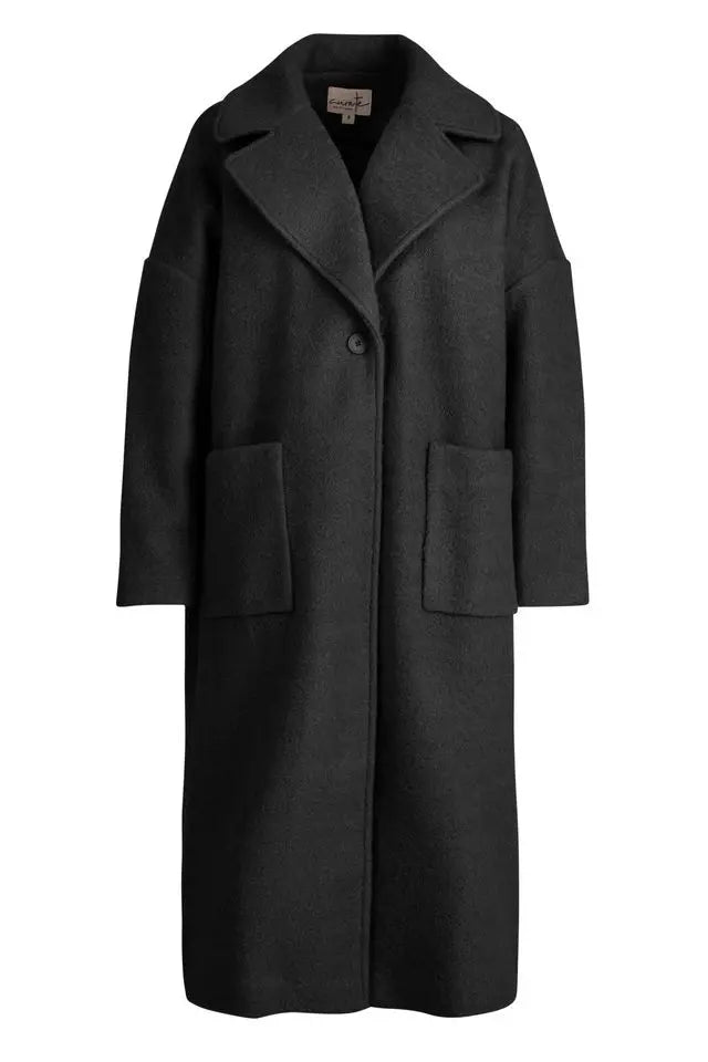 Coming Up Cozy Coat - Black